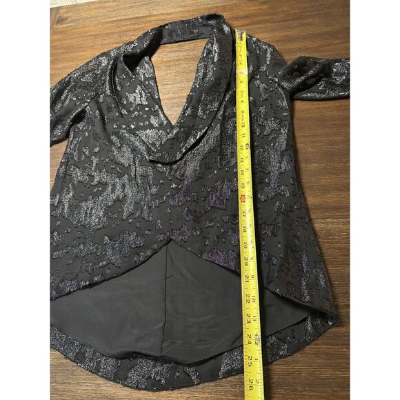 BCBG Bolero Blazer Metallic Sheer Open Front Jacket Party Chic NWT - Picture 6 of 9